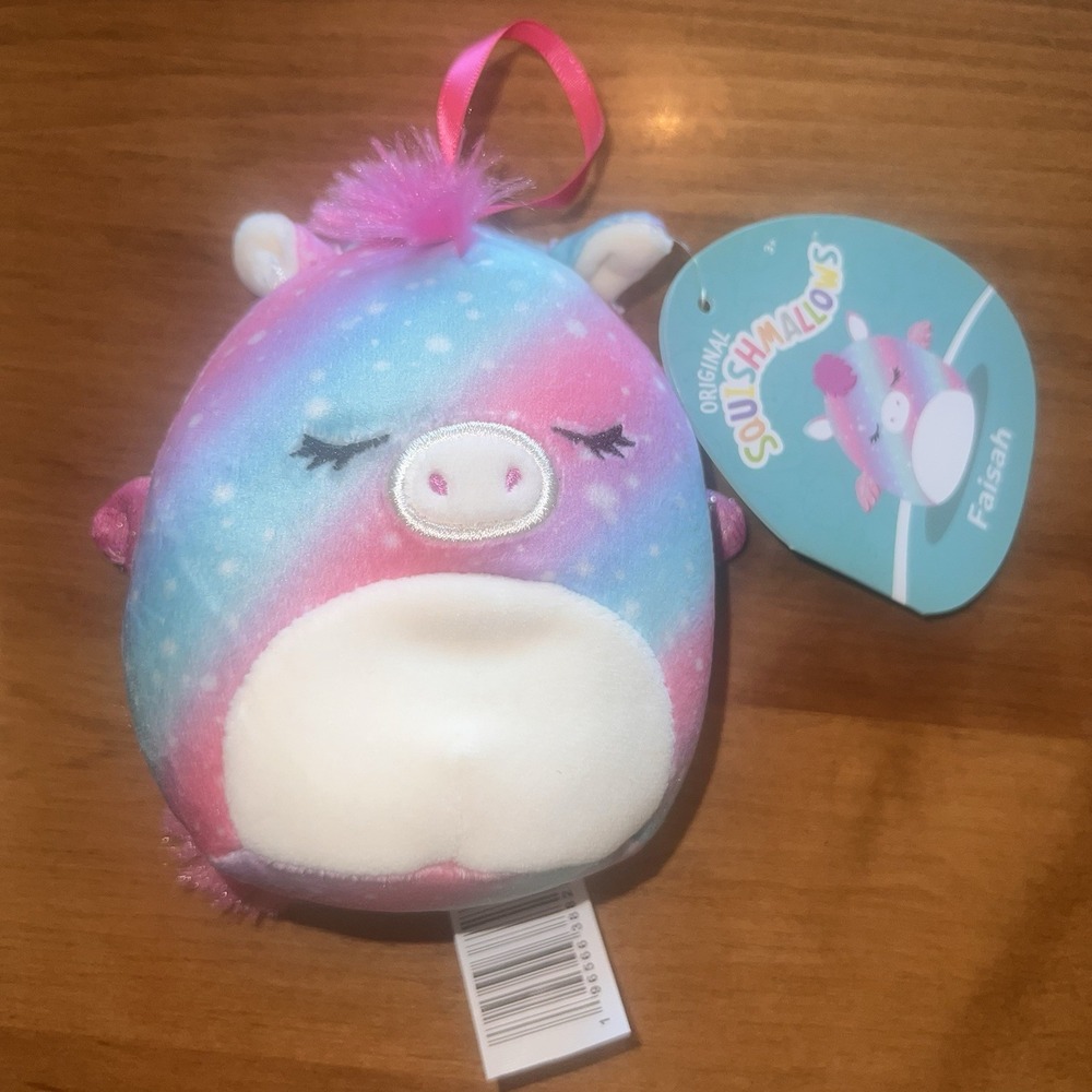 NEW Squishmallows Faisah the Flying Pig Plush 4" Ornament Mini Stuffed Animal
